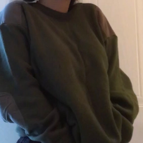 Green Kaki Baggy Sweatshirt | skater style - Picture 2 of 2